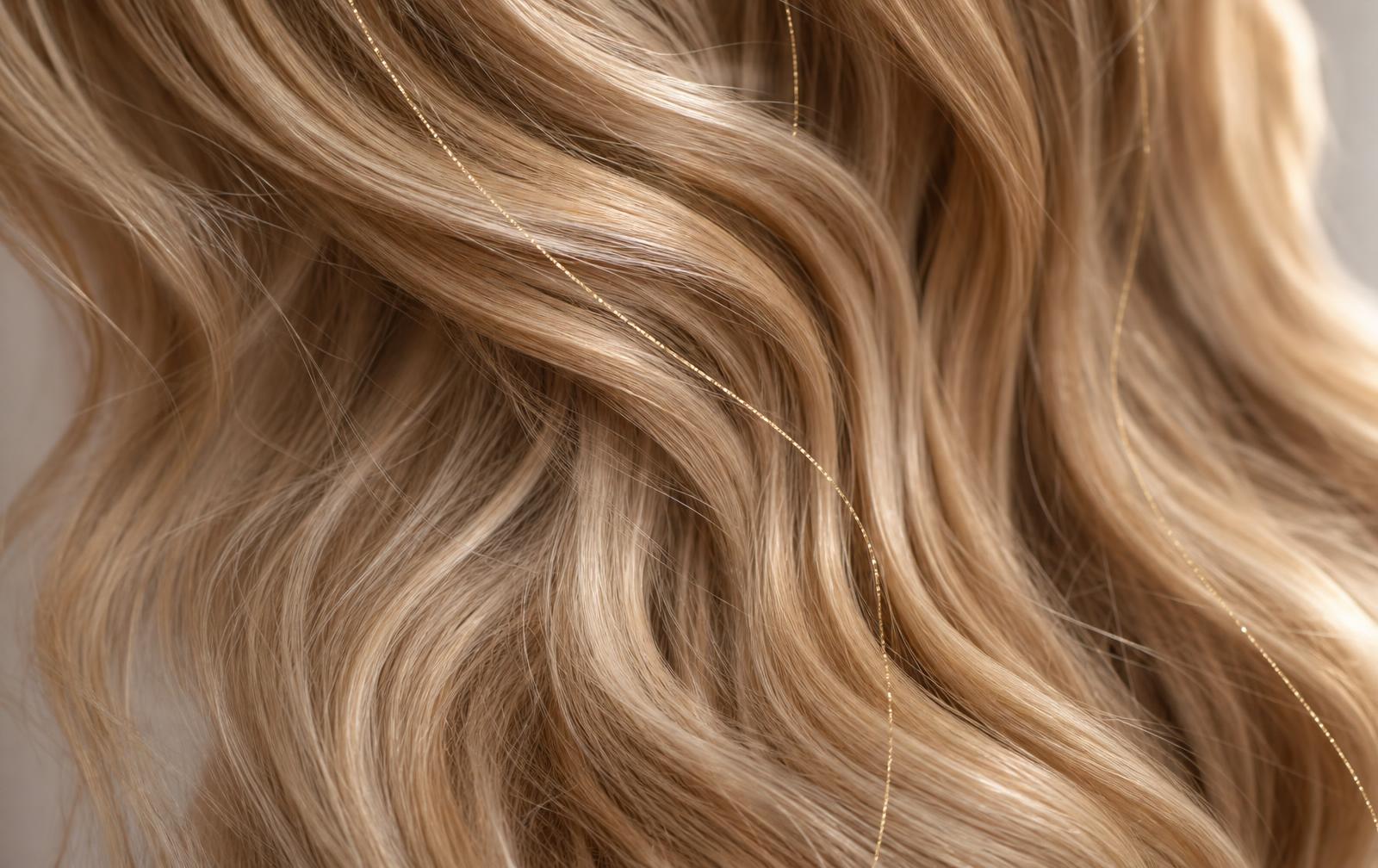 SUNBEAM LUMILOX strands woven through real hair
